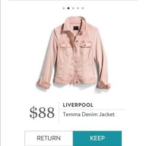 liverpool temma denim jacket olive